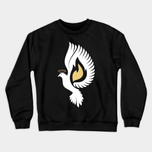 Dove and flame - symbols of the Holy Spirit Crewneck Sweatshirt